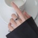 Melhill Adjustable Silver Ring with Black Heart - Sleek and Modern Design for Everyday Elegance