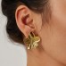 Melhill Gold Color Flower Earrings - Delicate Floral Design with a Luxurious Golden Finish