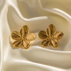 Melhill Gold Color Flower Earrings - Delicate Floral Design with a Luxurious Golden Finish