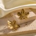 Melhill Gold Color Flower Earrings - Delicate Floral Design with a Luxurious Golden Finish